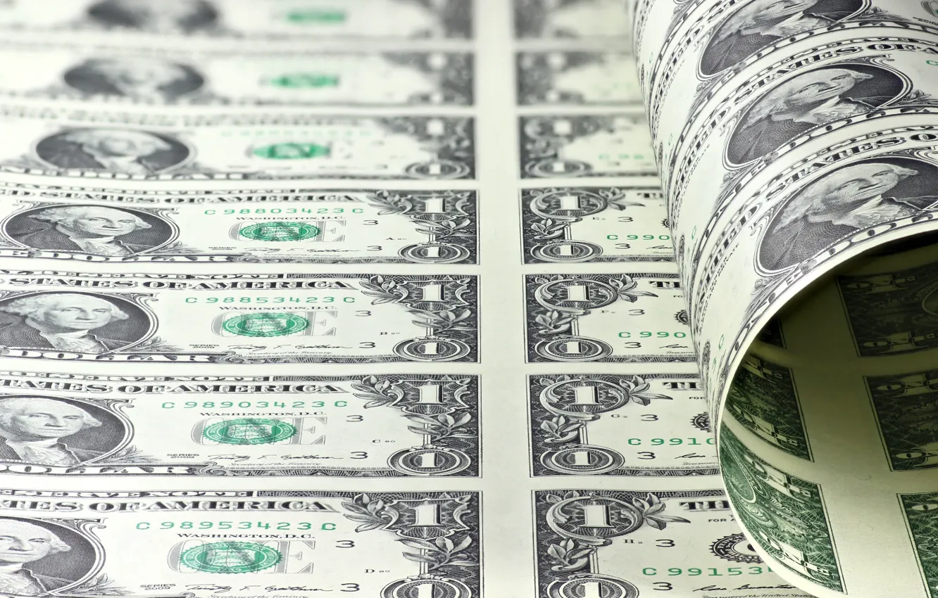 Photo wallpaper money, dollars, paper note