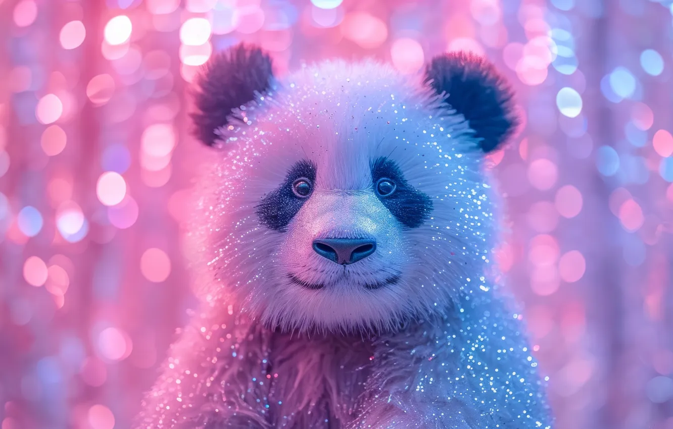 Photo wallpaper look, decoration, lights, glare, lights, Shine, new year, portrait