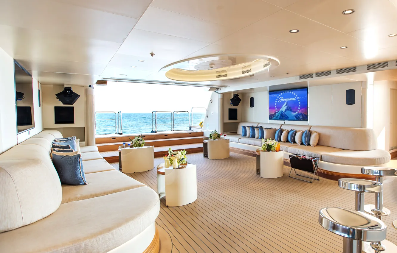Photo wallpaper luxury, yacht, motor, Salon