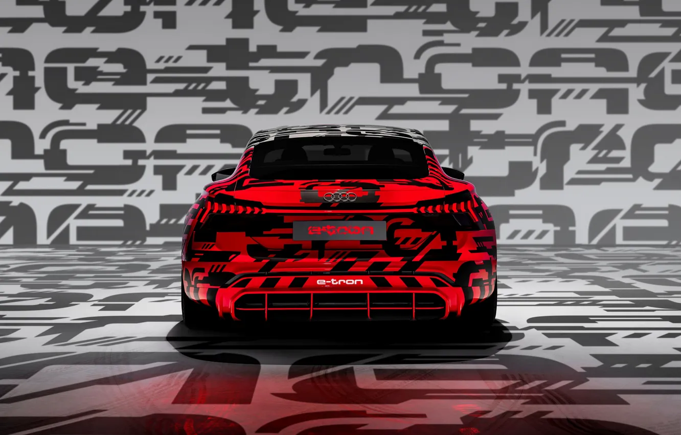 Photo wallpaper Audi, coupe, 2018, feed, e-tron GT Concept, the four-door