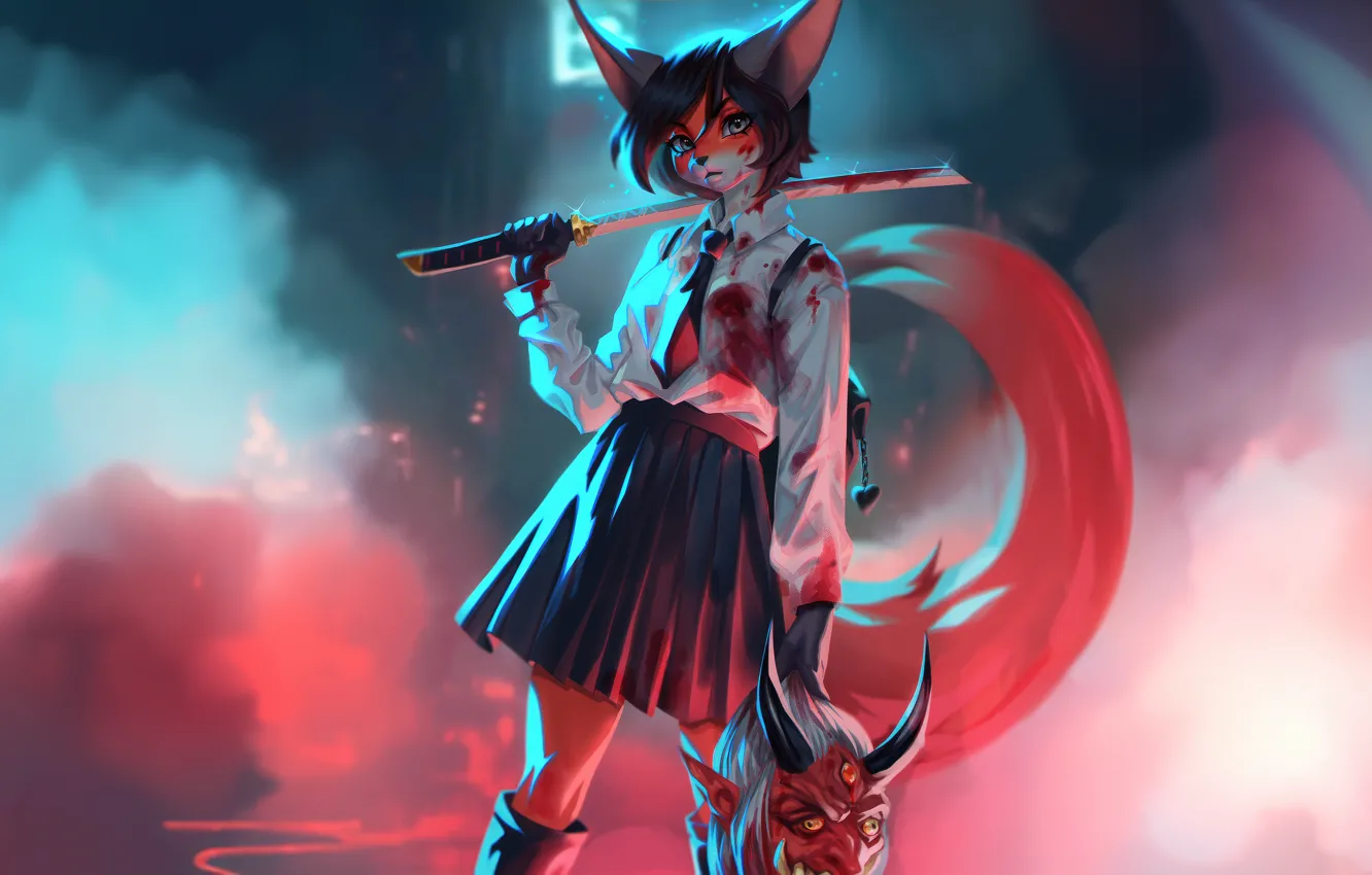 Photo wallpaper demon, anime, slayer