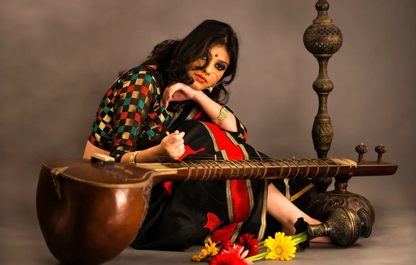 Photo wallpaper girl, music, tool