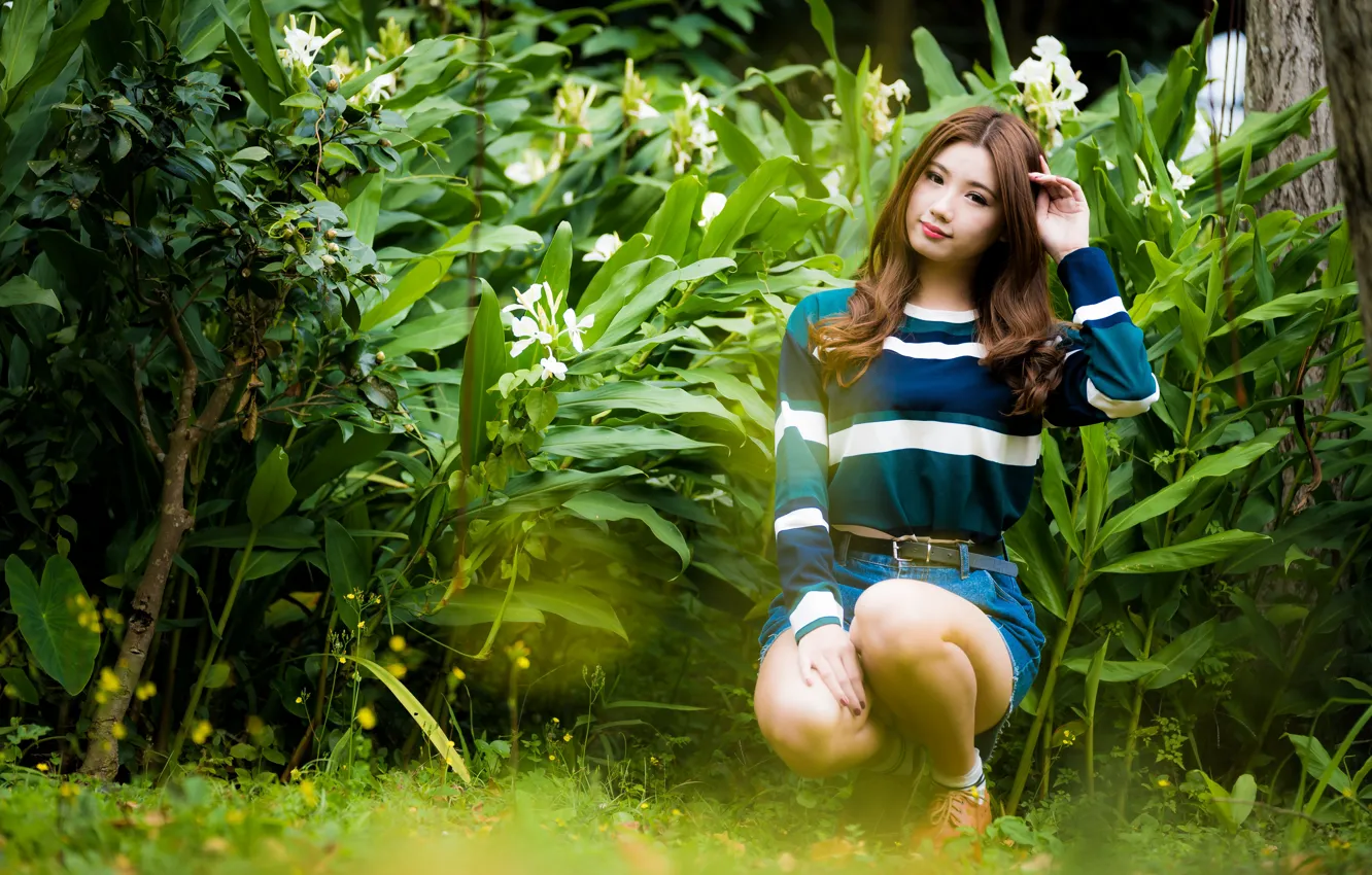 Photo wallpaper girl, Asian, cutie