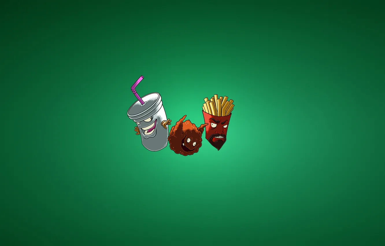 Photo wallpaper minimalism, Aqua Teen Hunger Force, Meatball, Frylock, fries, Meatwad, ATHF, Master Shake