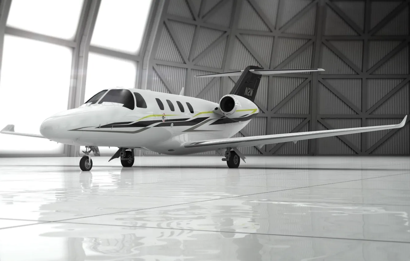 Photo wallpaper hangar, the plane, Business Aviation