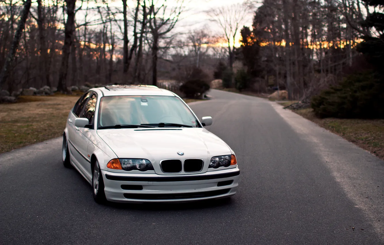 Photo wallpaper white, BMW, BMW, E46, 325i