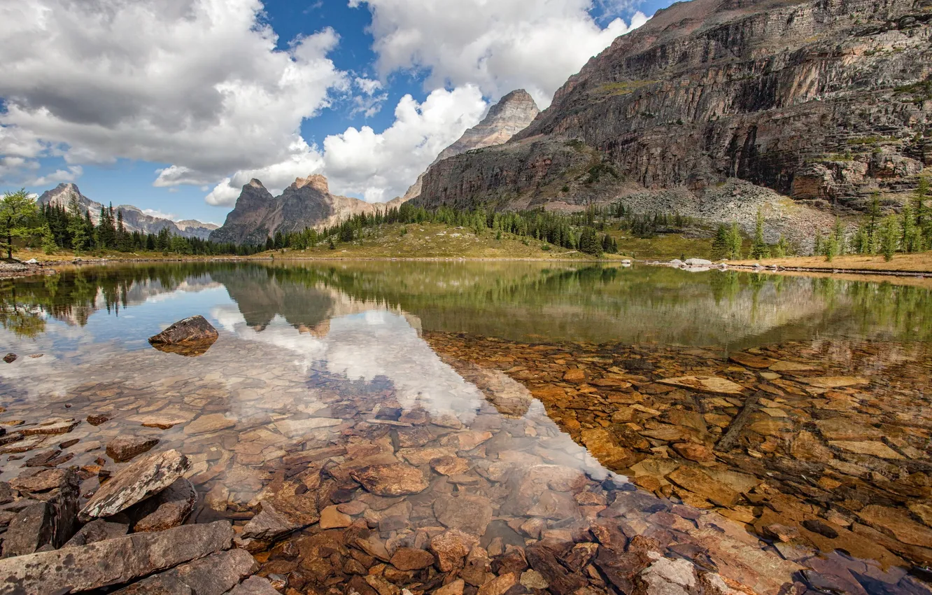 Photo wallpaper landscape, Lake O'Hara, Opabin Plateu