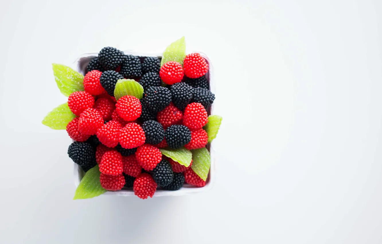 Photo wallpaper raspberry, food, candy, BlackBerry, marmalade