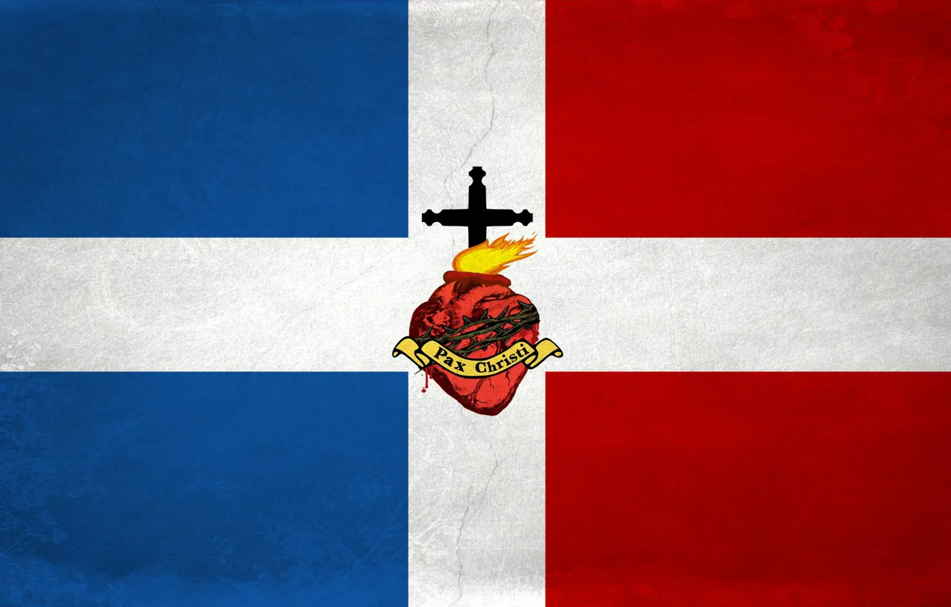 Photo wallpaper heart, texture, France, grunge, jesus christ, flag
