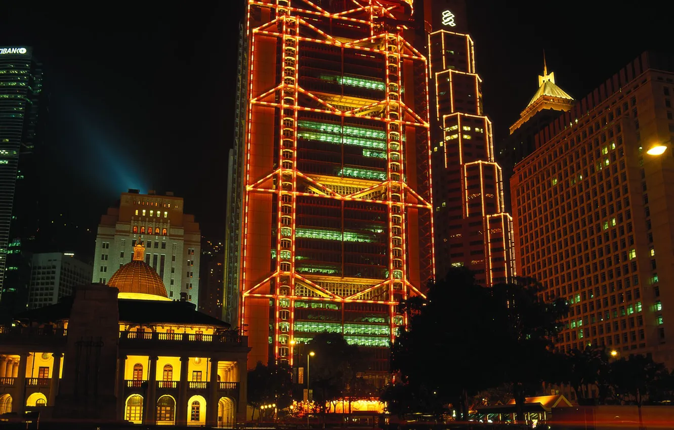 Photo wallpaper lights, the evening, China