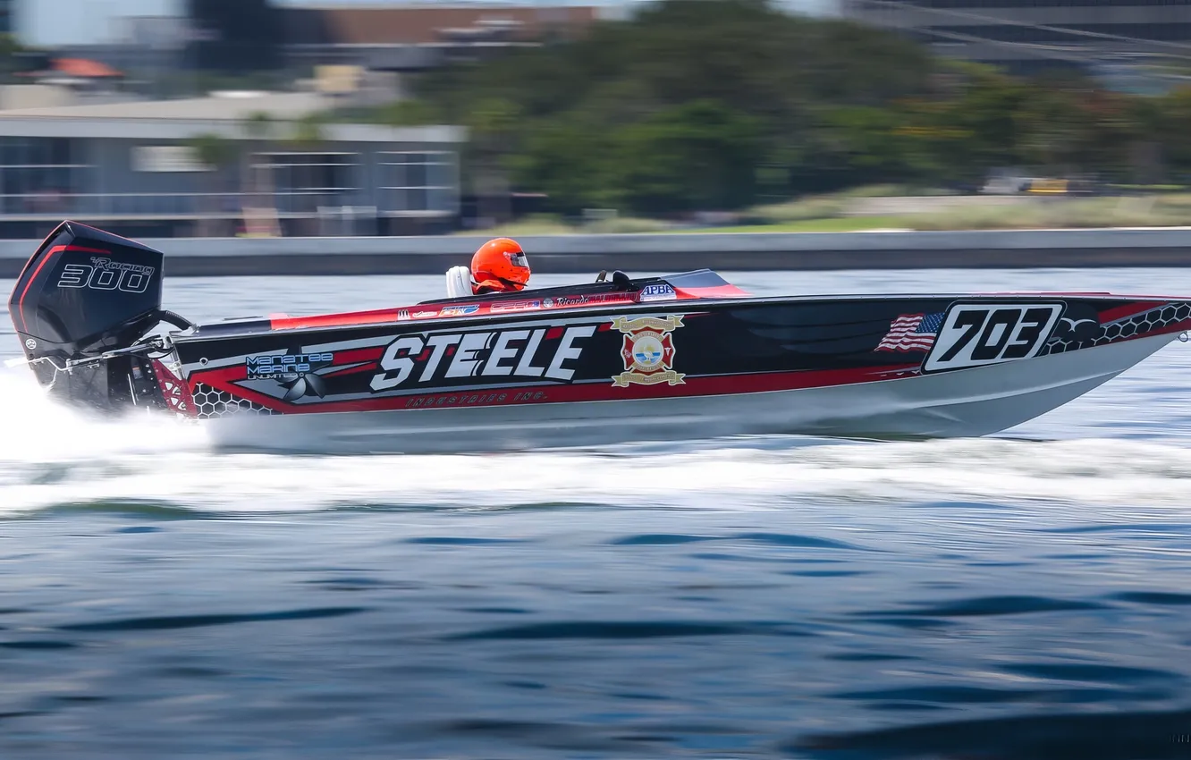 Photo wallpaper race, boat, speed