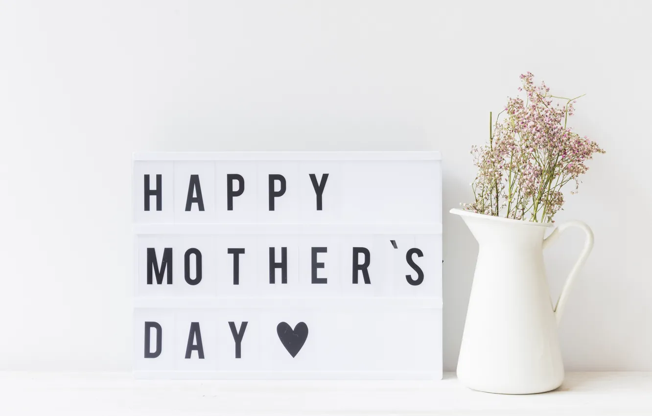 Photo wallpaper flowers, holiday, vase, women's day