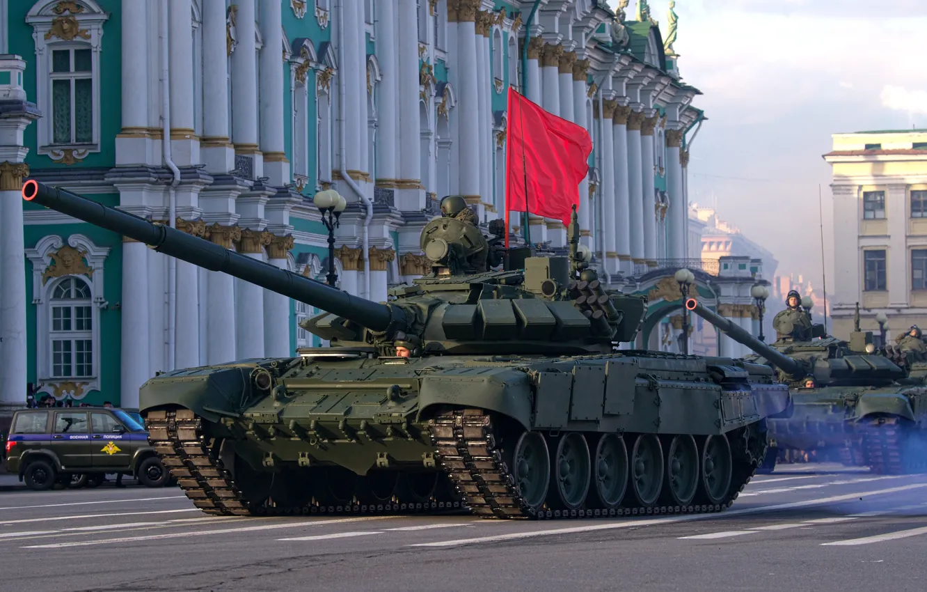 Photo wallpaper tank, combat, T-72