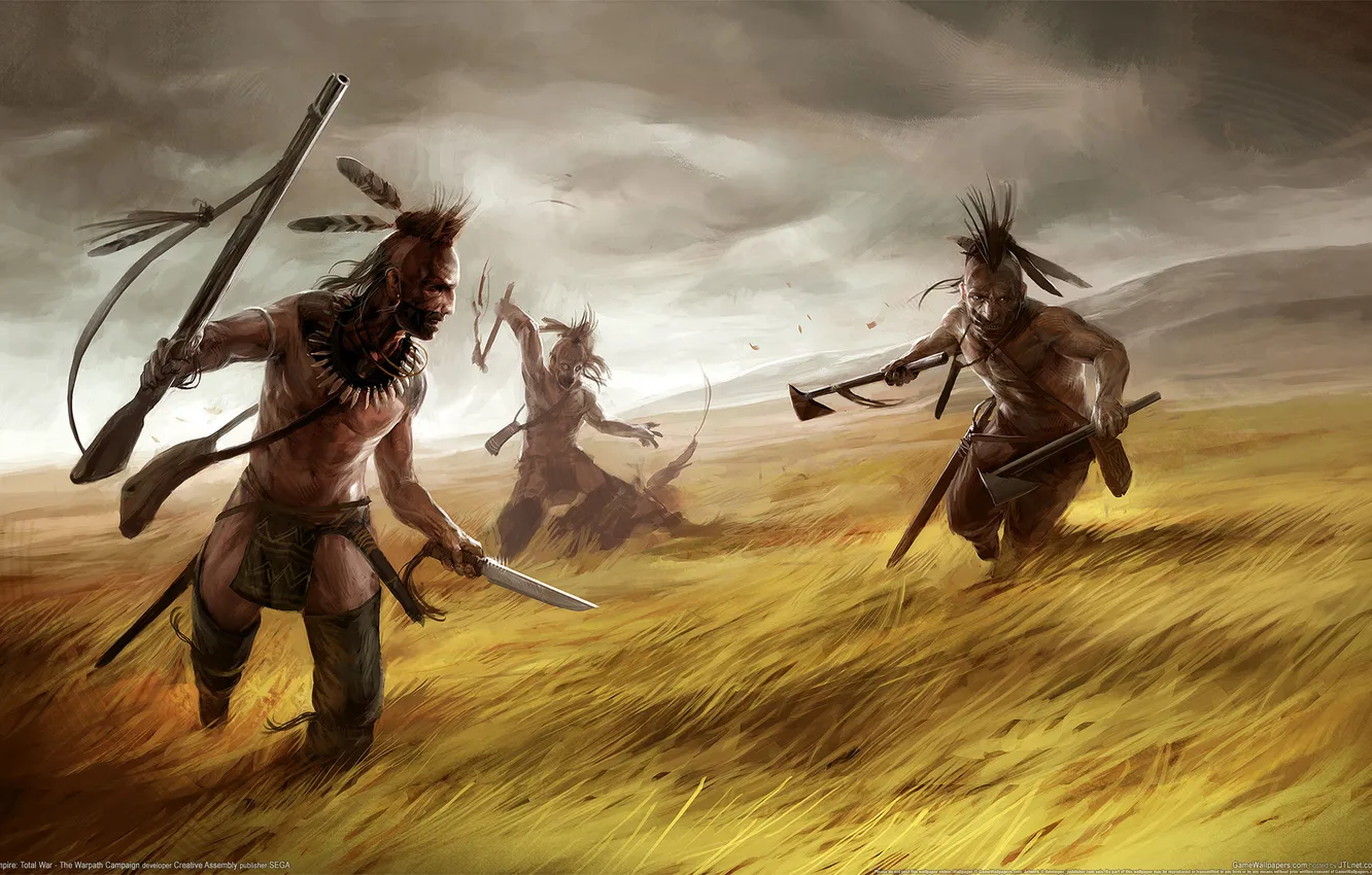 Photo wallpaper field, the Indians, the warpath campaign, empire total war, trackers