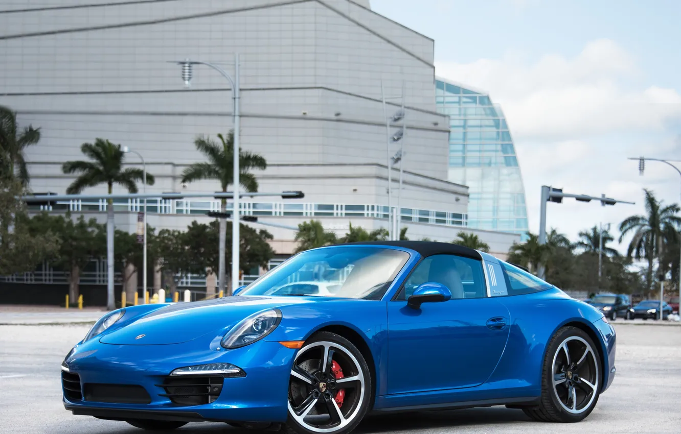 Photo wallpaper blue, 911, Porsche, Porsche, Targa, Targa 4S