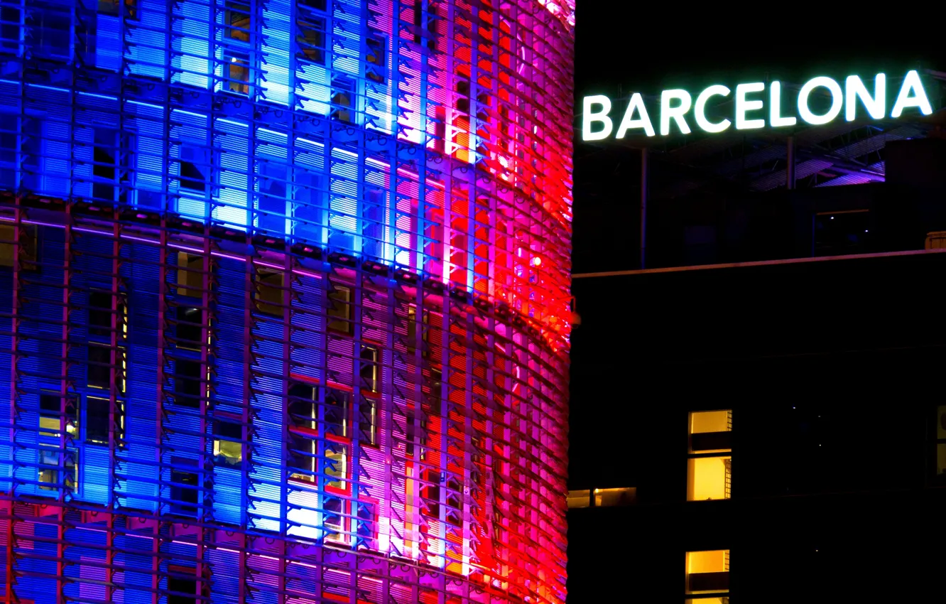 Photo wallpaper night, Spain, night, Barcelona, Barcelona, Spain, Catalonia, Catalonia