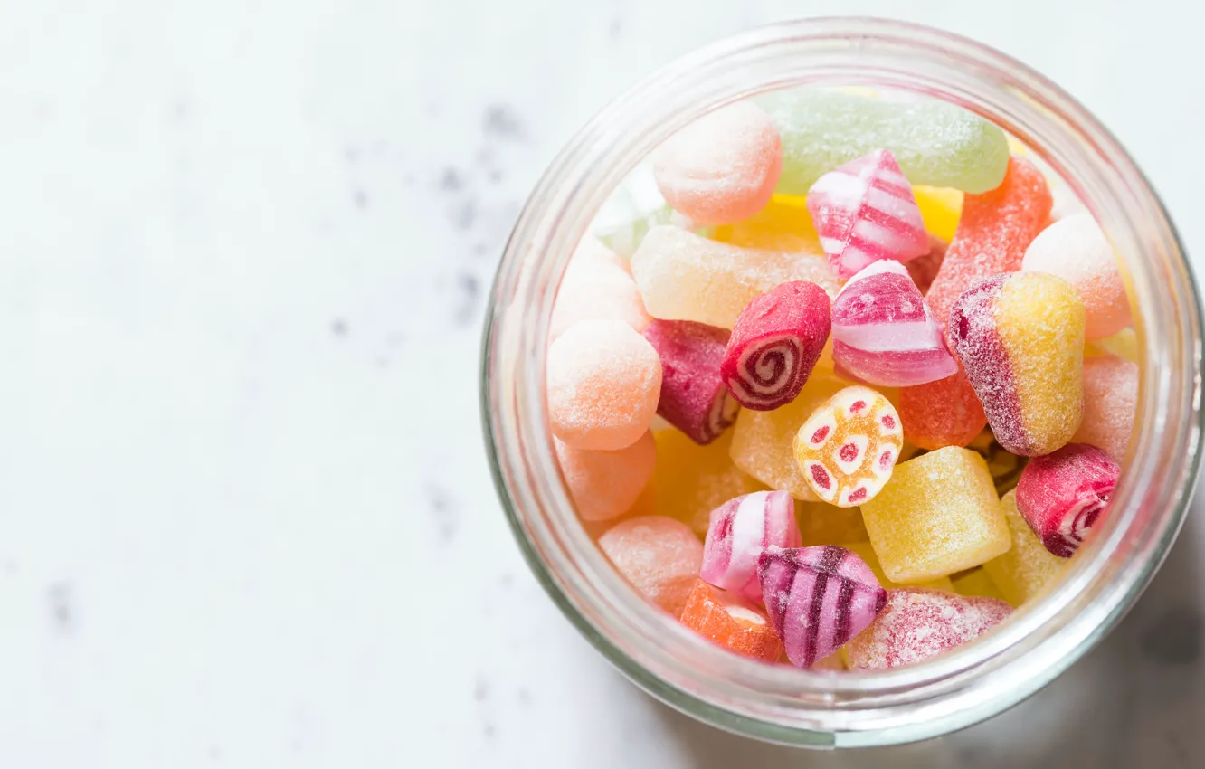 Photo wallpaper candy, sweets, bowl, dessert, bowl
