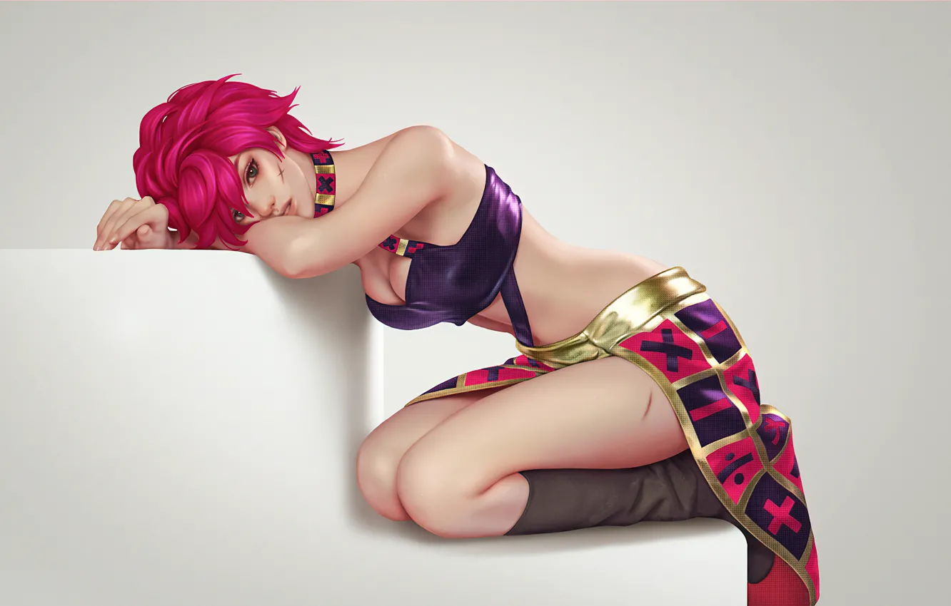 Photo wallpaper look, girl, style, lies