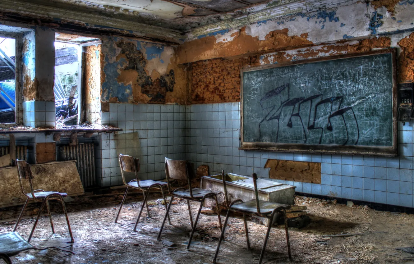 Photo wallpaper Board, chair, Klas