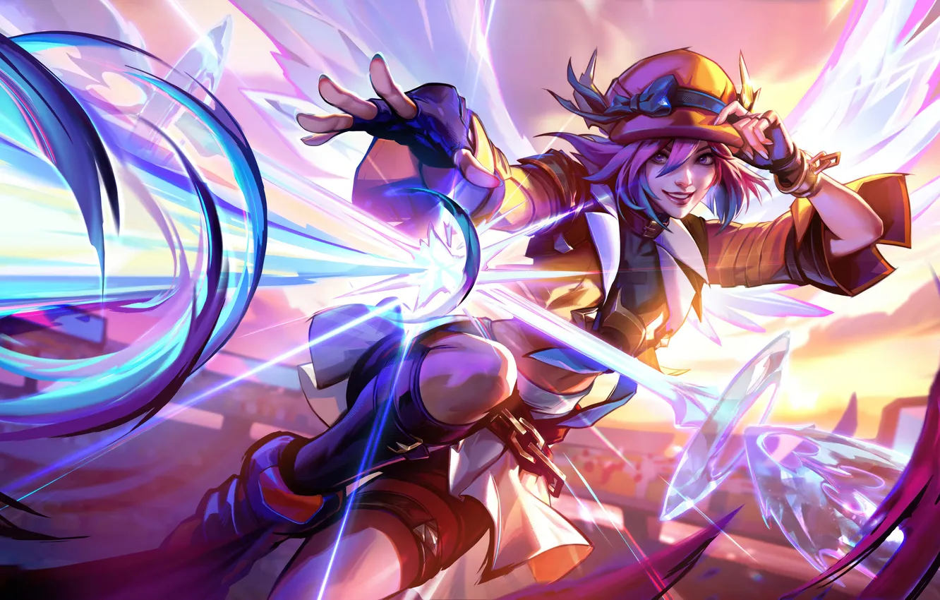 Photo wallpaper Lux, League of Legends, Skin, LoL, Video Game, Splash Art, Soul Fighter