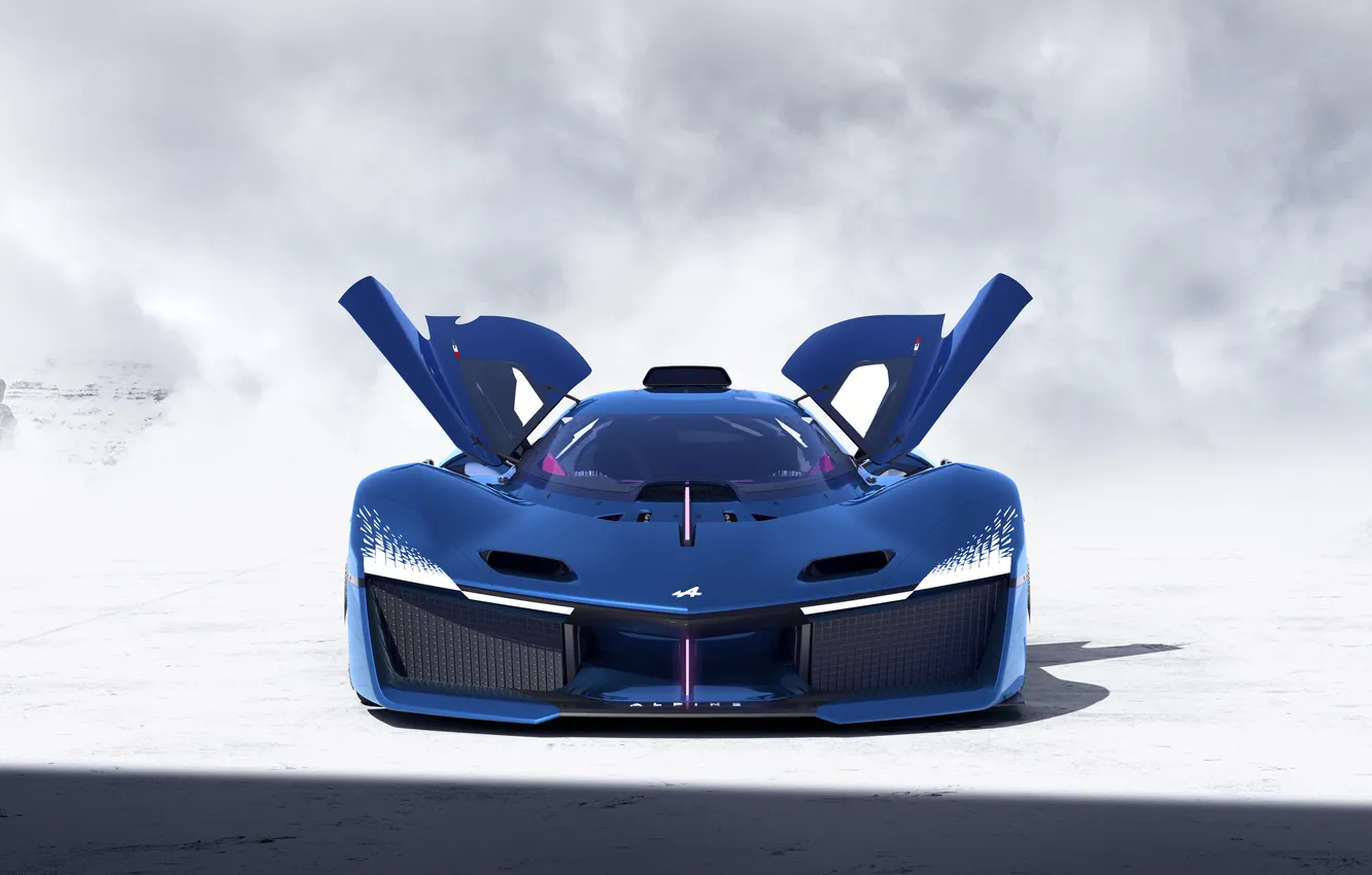 Photo wallpaper the concept car, hybrid, hypercar, Alpine, alpenglow, hydrogen, hydrogen, 2024