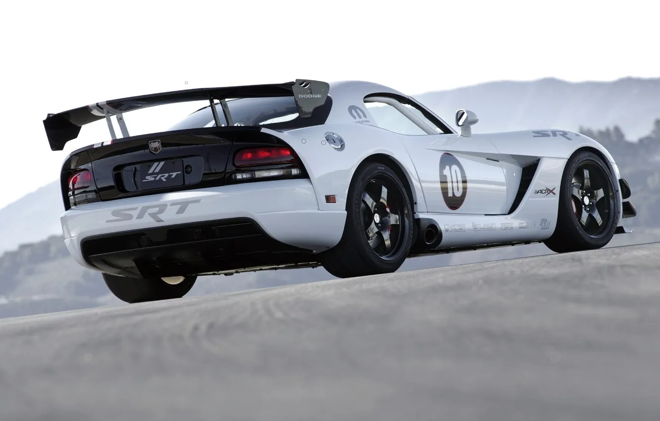 Photo wallpaper asphalt, Dodge, Viper, SRT