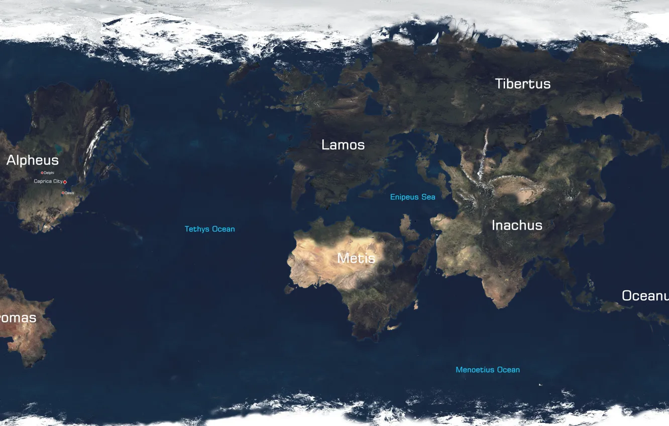 Photo wallpaper fiction, map, Battlestar Galactica