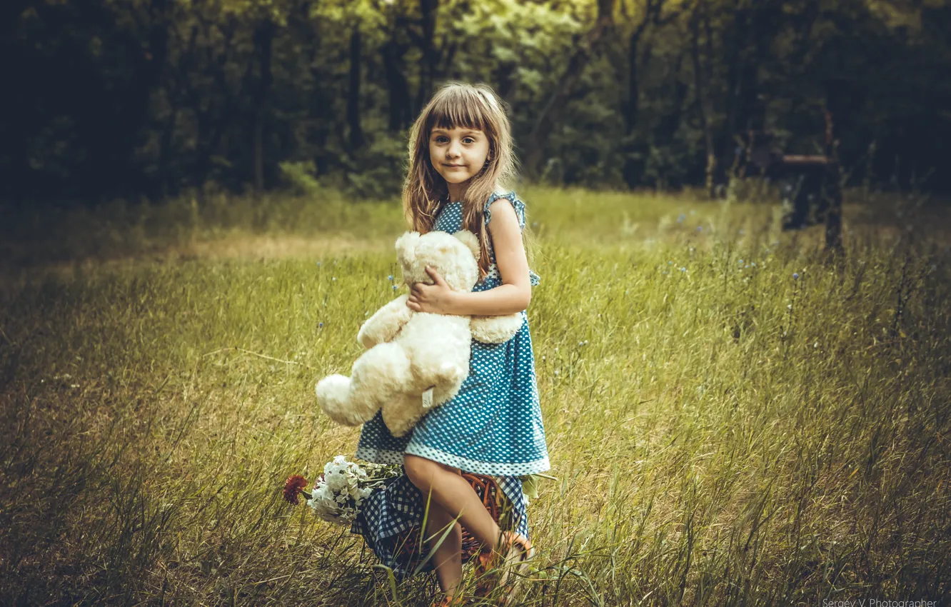 Photo wallpaper girl, love, children