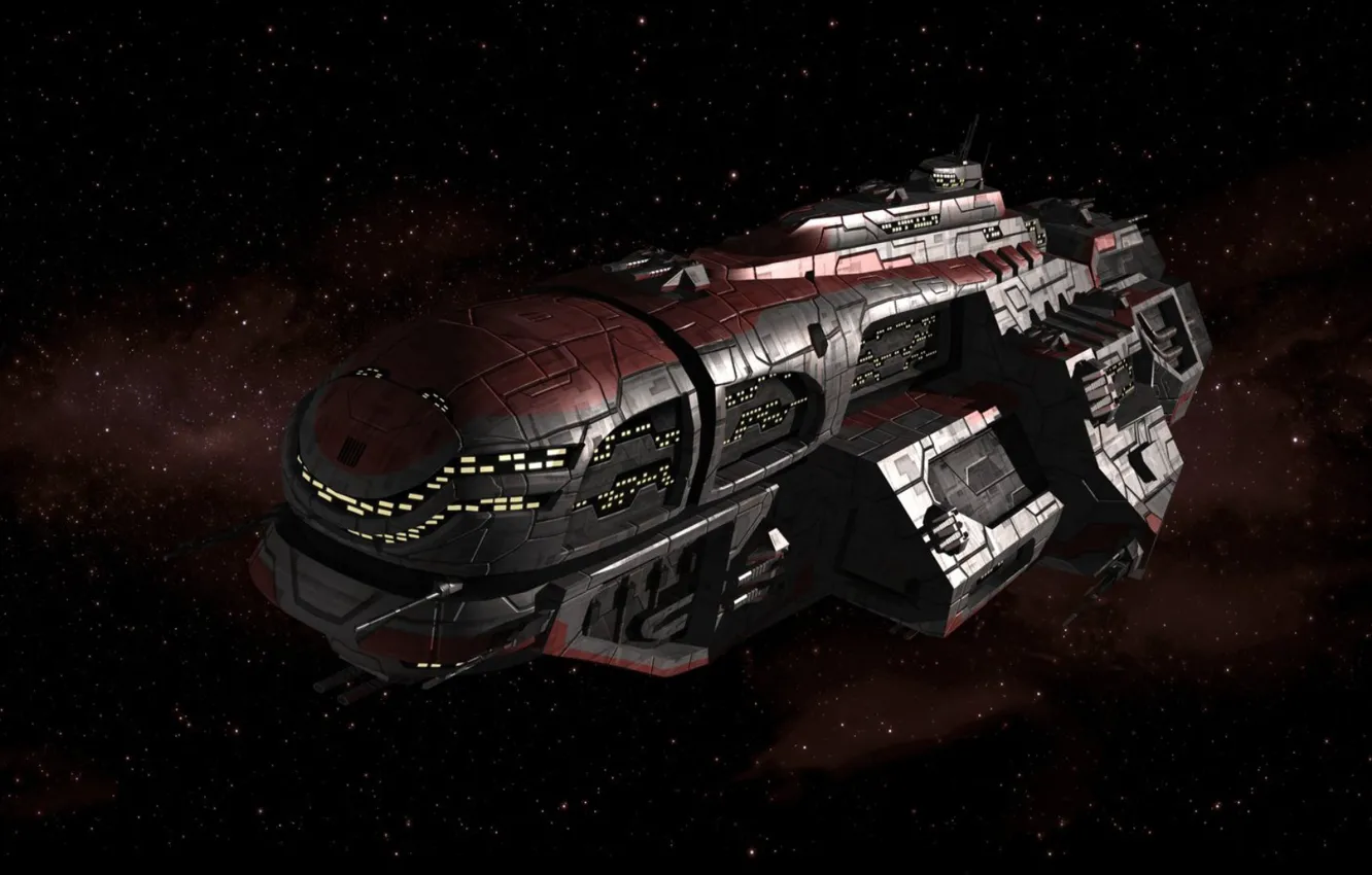 Photo wallpaper space, stars, ship, Equipment, Huaxia Battleship