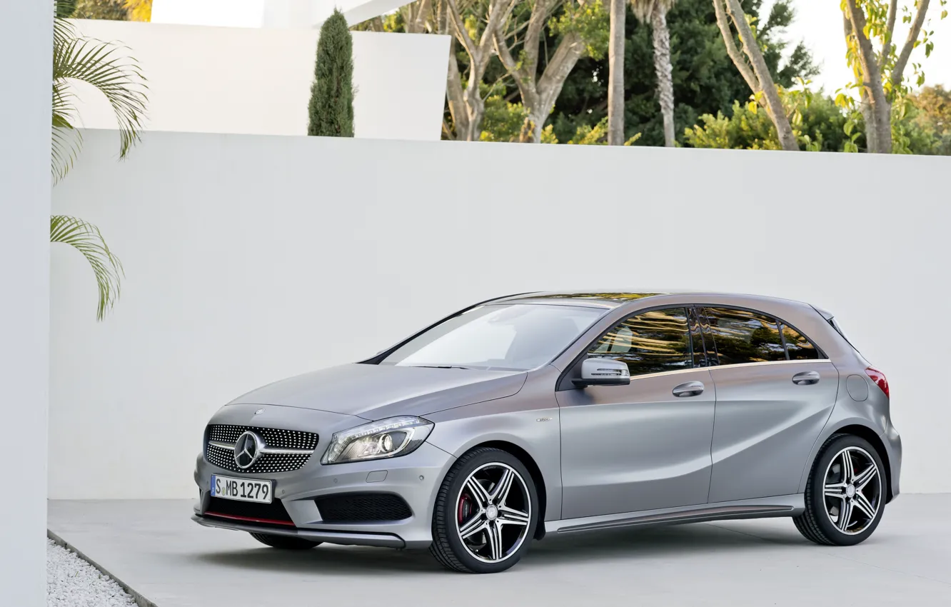 Photo wallpaper grey, Mercedes, Mercedes, A class, AMG package