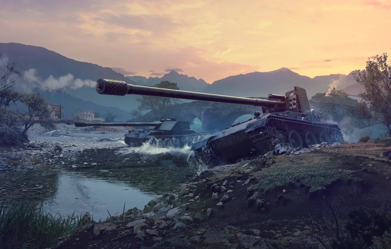 Photo wallpaper WoT, World of Tanks, PT-ACS, World Of Tanks, Wargaming Net, Tank destroyer, Rhm Borsig Waffentrager, …