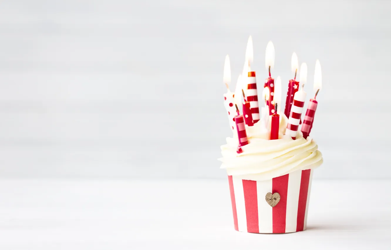 Photo wallpaper cake, birthday, happy birthday, candles