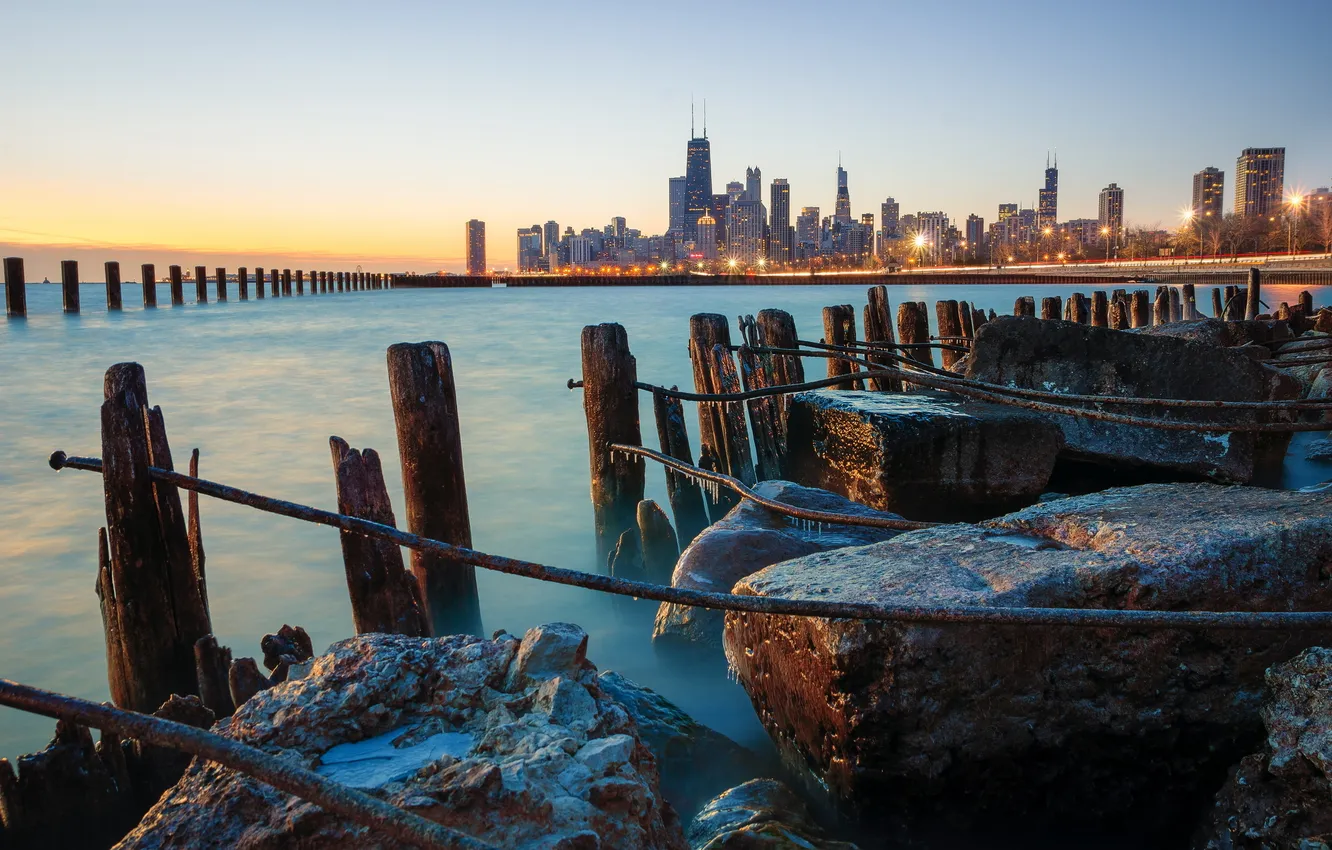 Photo wallpaper United States, Chicago, Illinois, Mid-North District