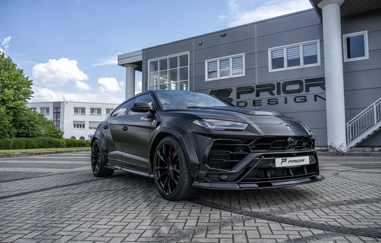 Photo wallpaper Lamborghini, black, Prior Design, Urus, Lamborghini Urus