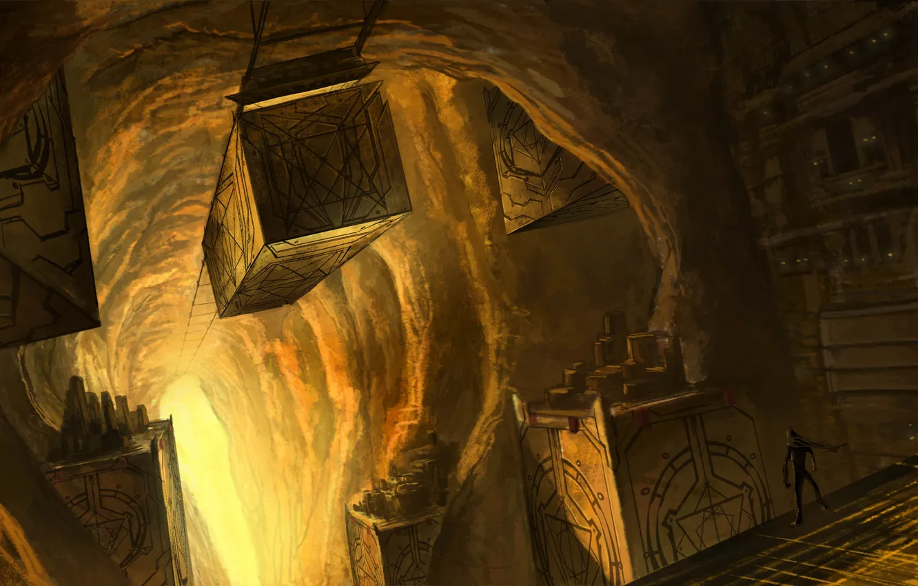 Photo wallpaper Cuba, people, art, abyss, cave