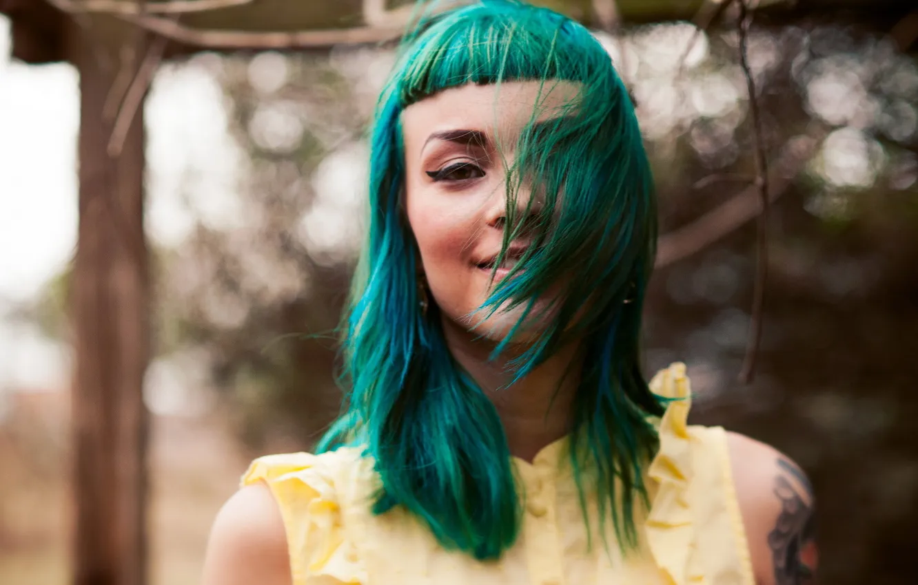 Photo wallpaper girl, smile, Black McGnarley