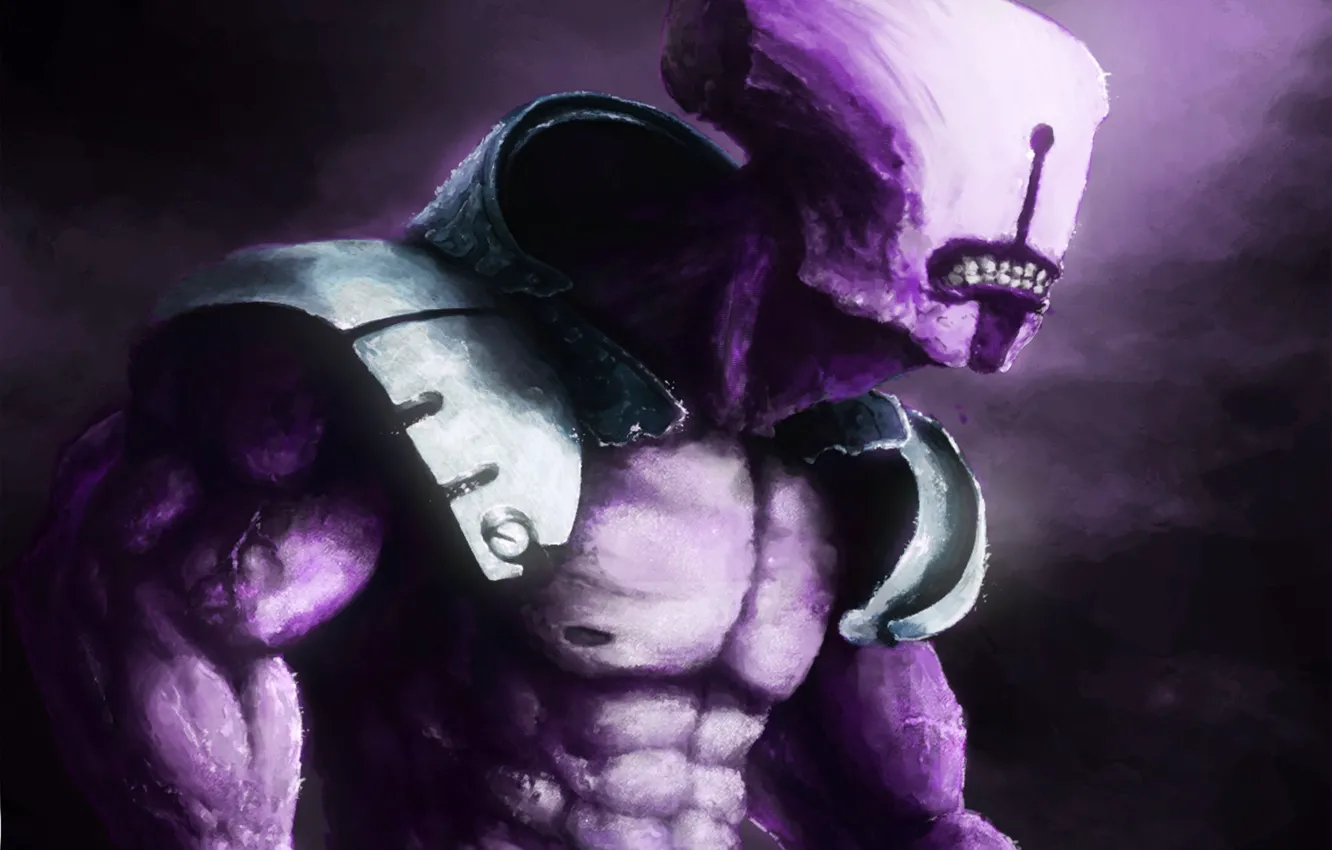 Photo wallpaper lilac, being, art, torso, muscle, press, Dota 2, Faceless Void