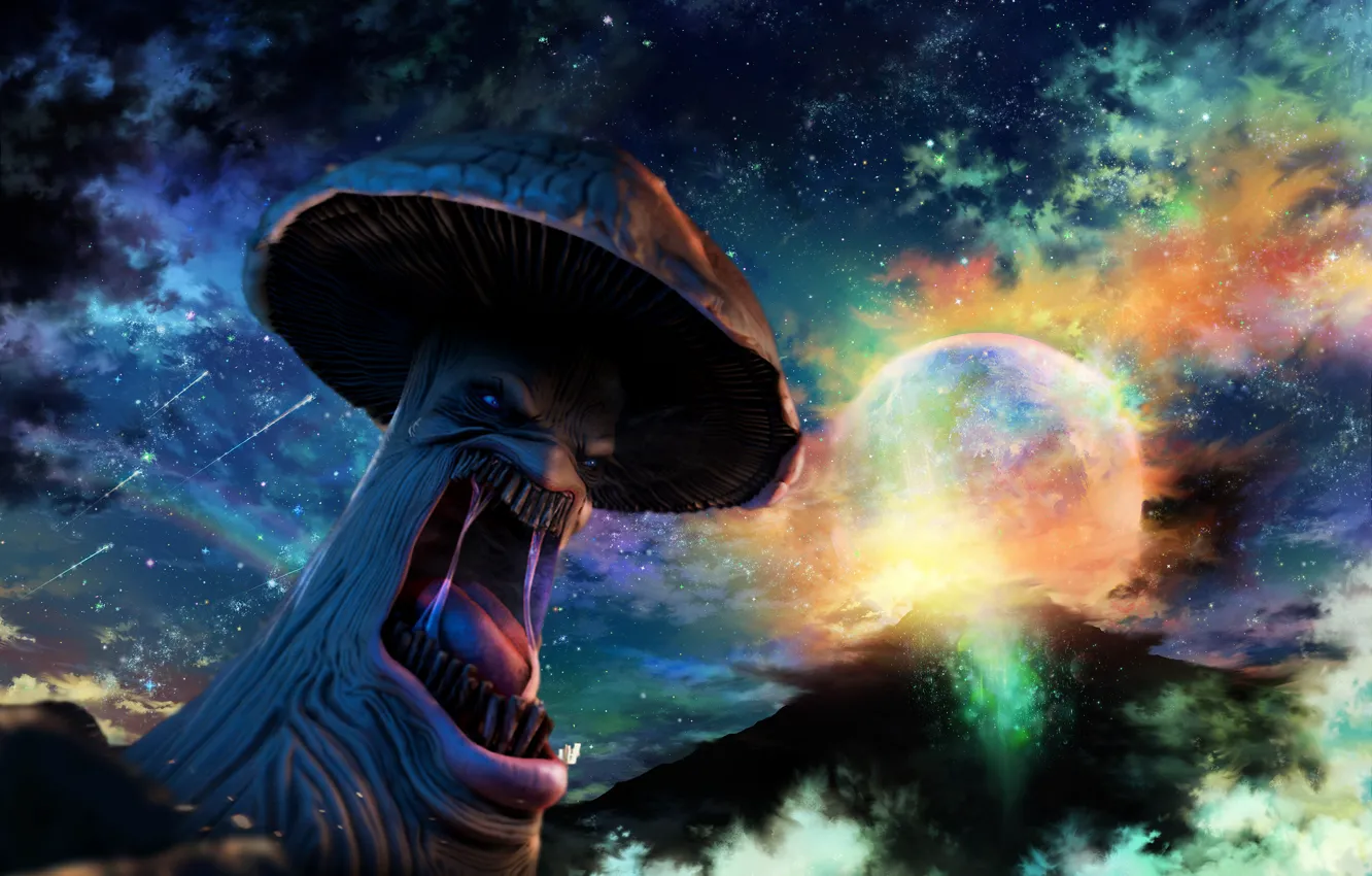 Photo wallpaper mushroom, Infected Mushroom, Infect