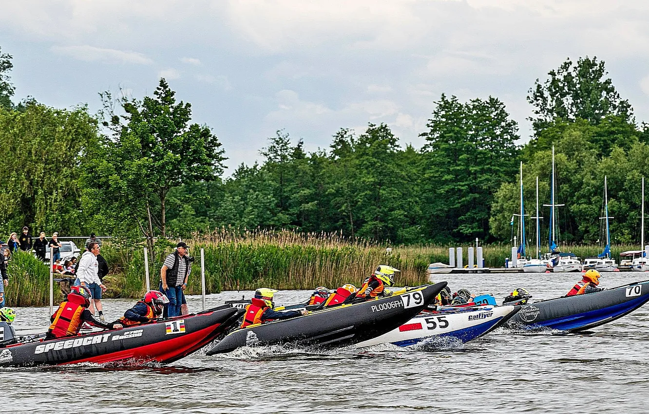 Photo wallpaper race, boat, speed