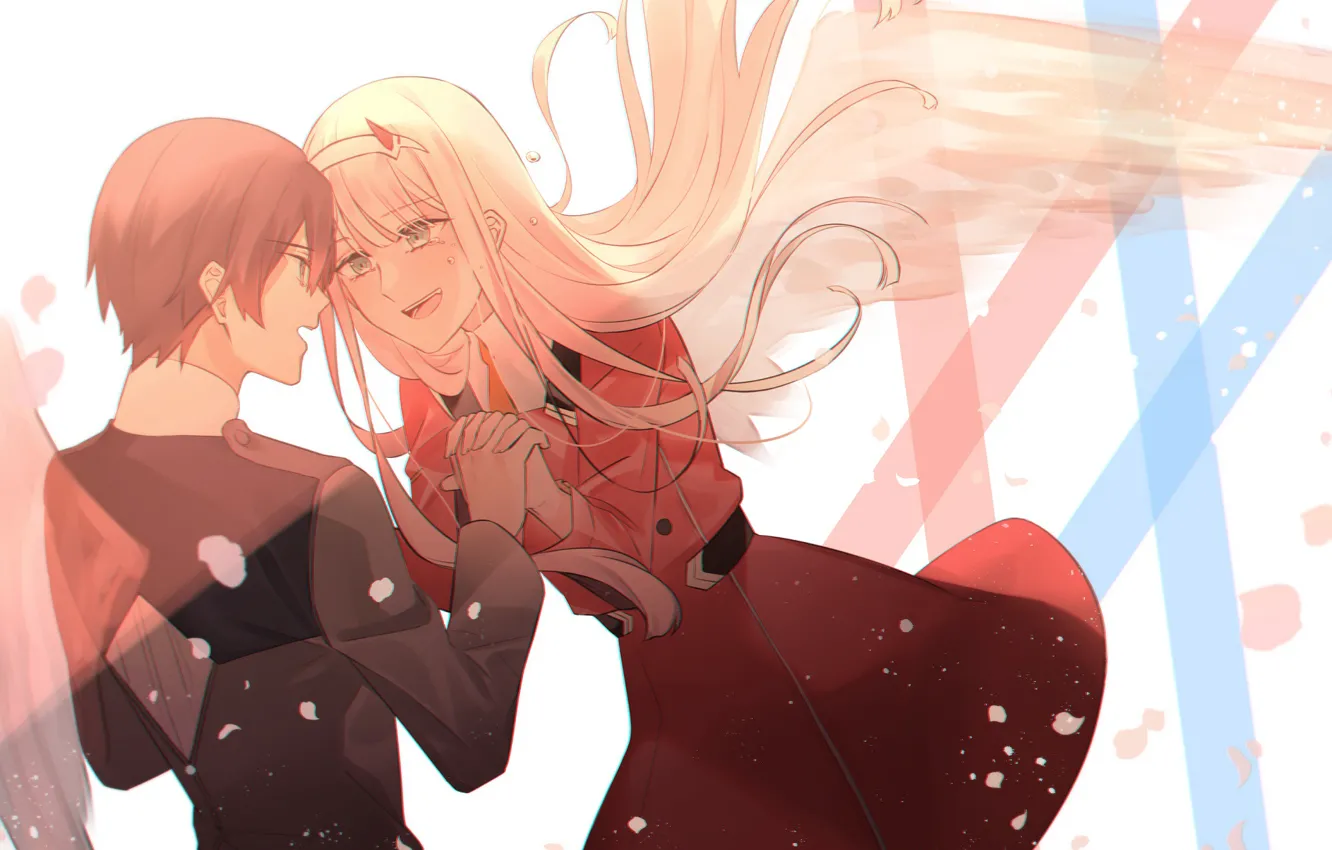 Photo wallpaper girl, romance, guy, 002, Darling In The Frankxx, Cute in France, Hiro