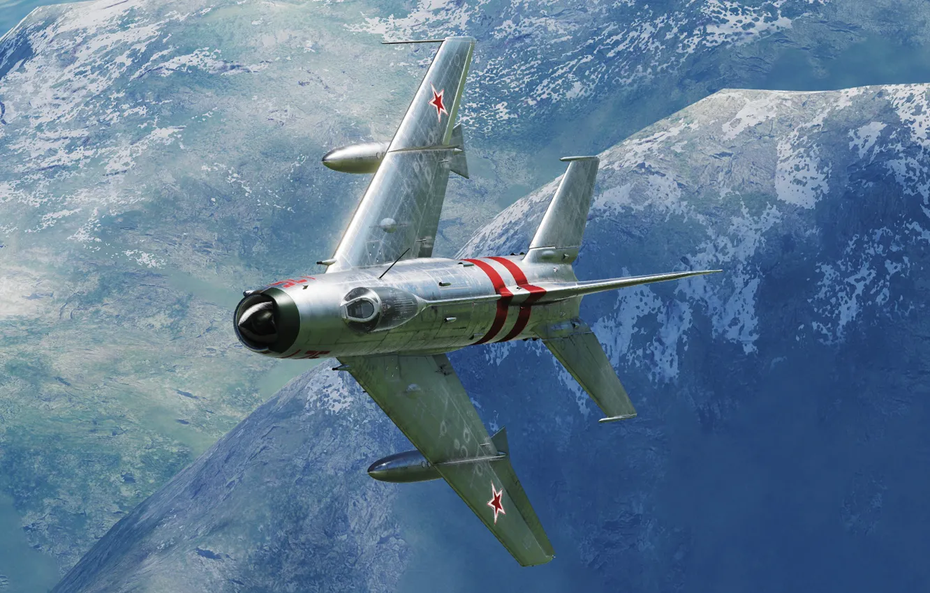 Photo wallpaper fighter-interceptor, OKB MiG, MiG-19P
