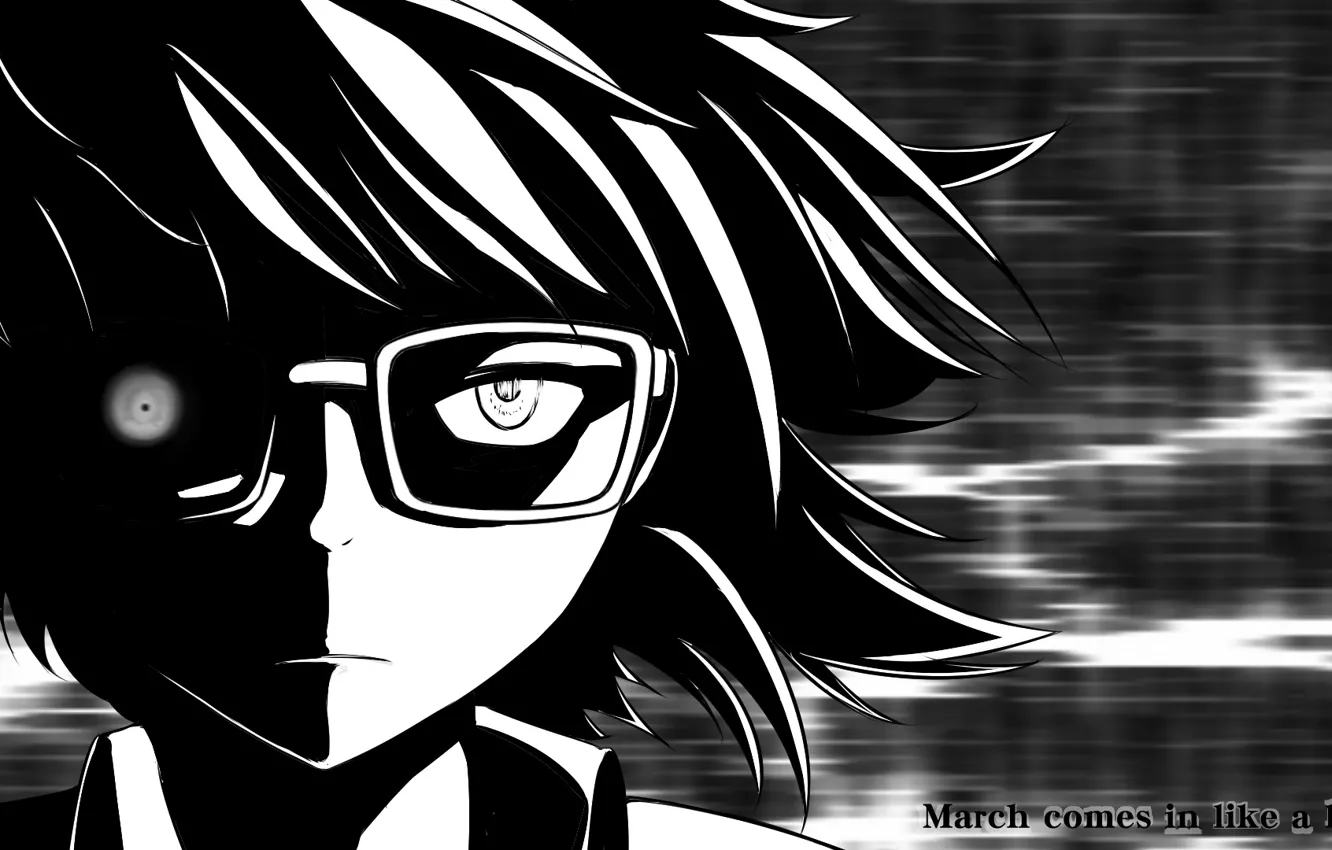 Photo wallpaper look, art, glasses, guy, March Comes in Like a Lion, The March lion, Sangatsu no …