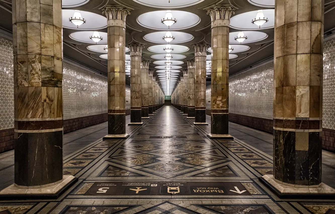 Photo wallpaper the city, metro, interior