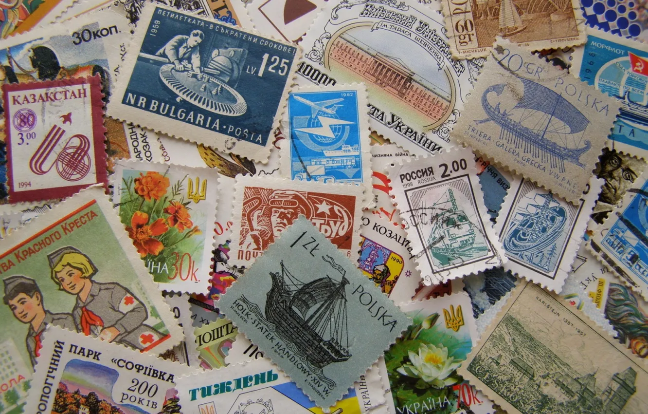 Photo wallpaper USSR, paper, Poland, Ukraine, brand, mail, Czechoslovakia, Bulgaria