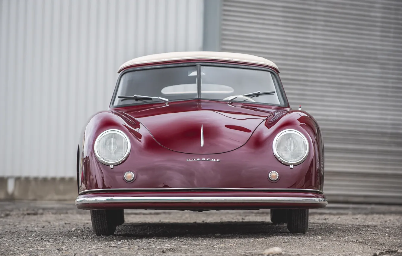 Photo wallpaper Porsche, 356, 1951, burgundy, Porsche 356 1300 Cabriolet