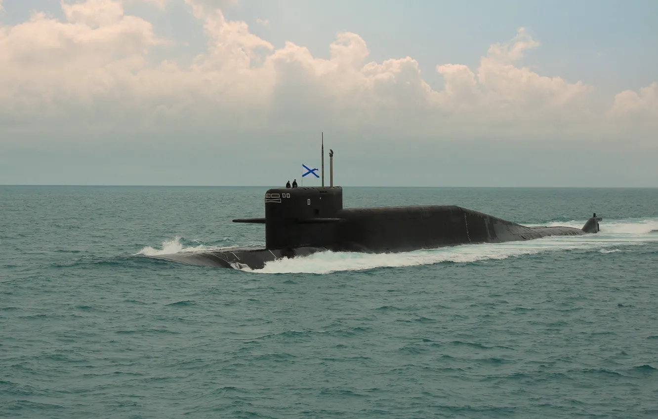 Photo wallpaper cruiser, underwater, rocket, Verkhoturye