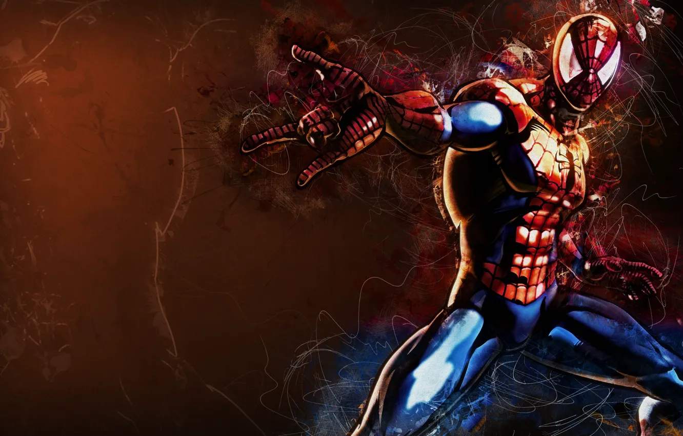 Photo wallpaper fantasy, Marvel, digital art, artwork, mask, Comics, fantasy art, Spider Man