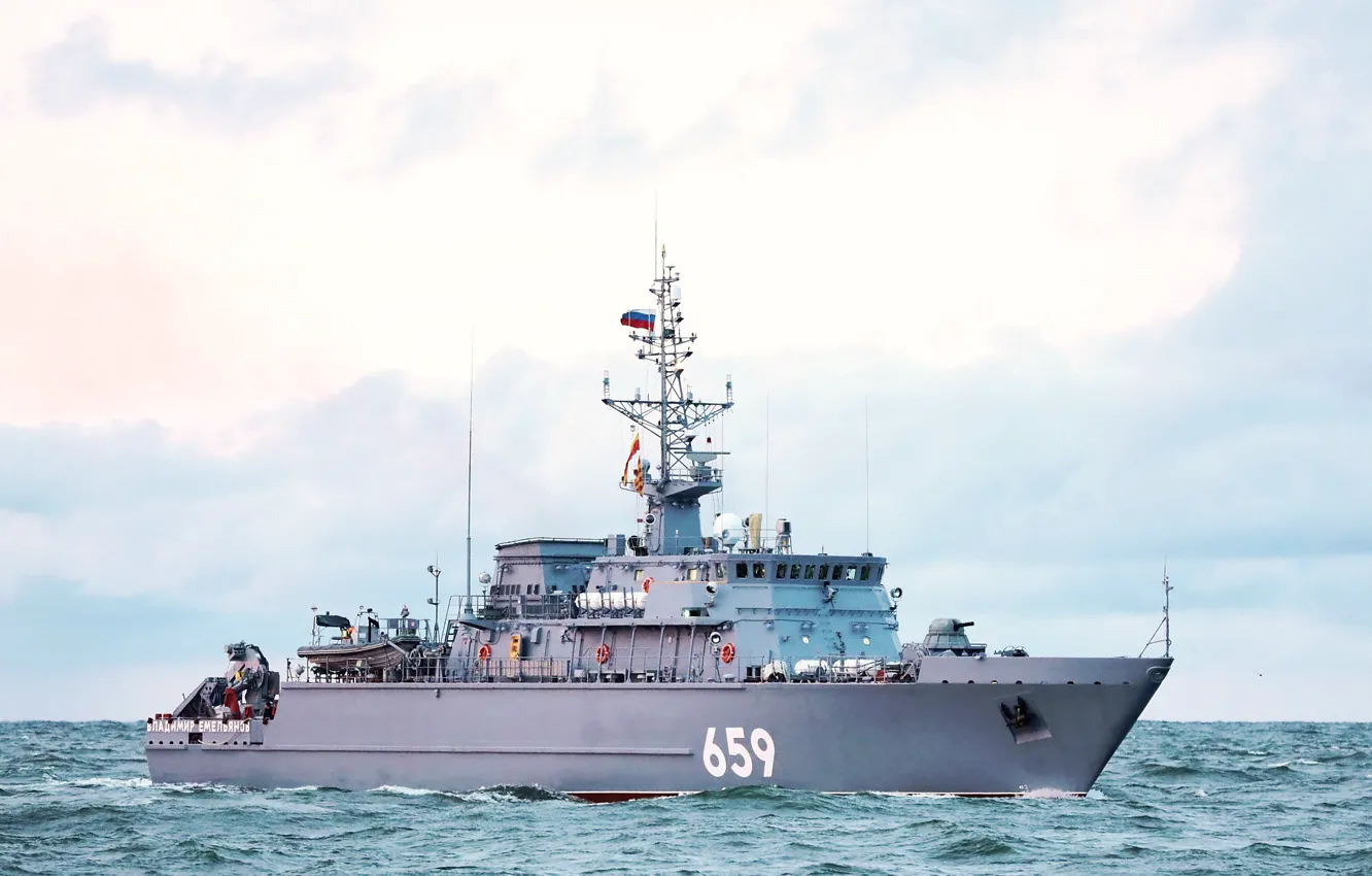 Photo wallpaper ship, mine, Vladimir Yemelyanov