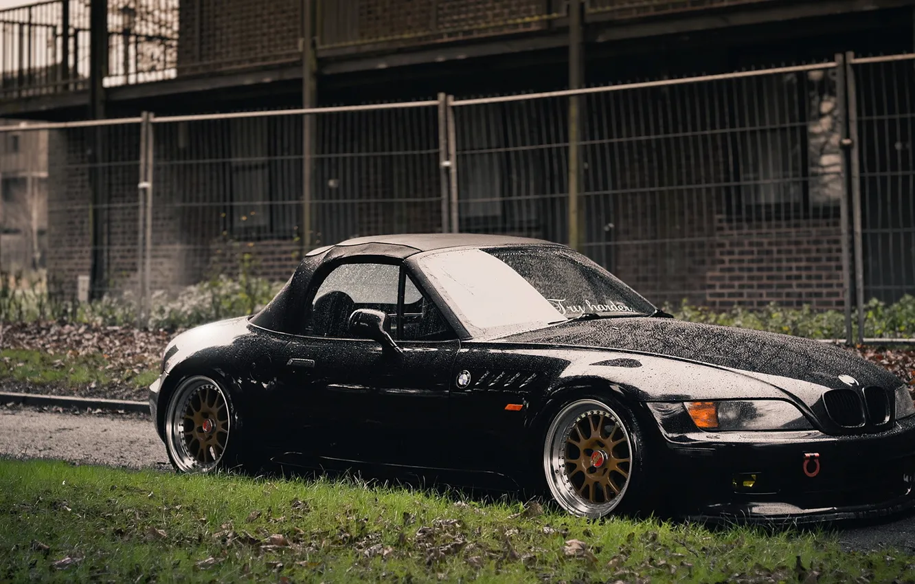 Photo wallpaper tuning, BMW, wet, Roadster, bmw z3