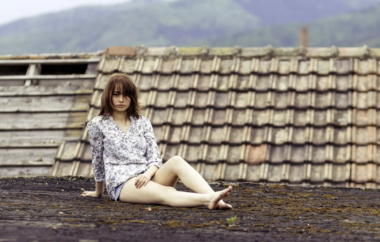 Photo wallpaper girl, pose, background, Florina